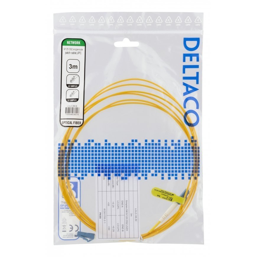 Deltaco LCLC-3S-SI optisko šķiedru kabelis 3