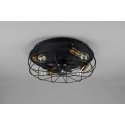 Trio Trondheim fan lamp 48 cm, 4 x E27, matt black Trio Trondheim fan lamp 48 cm, 4 x E27, matt black