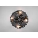 Trio Trondheim fan lamp 48 cm, 4 x E27, matt black Trio Trondheim fan lamp 48 cm, 4 x E27, matt black