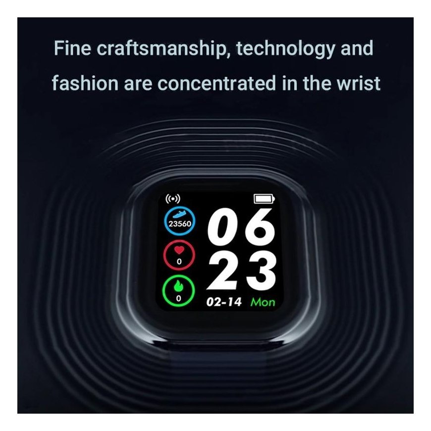 iWear M8 Smart & Fit Watch with Full Touch 1.3'' IPS Media control / HR / Blood pressure / Social Black – 6