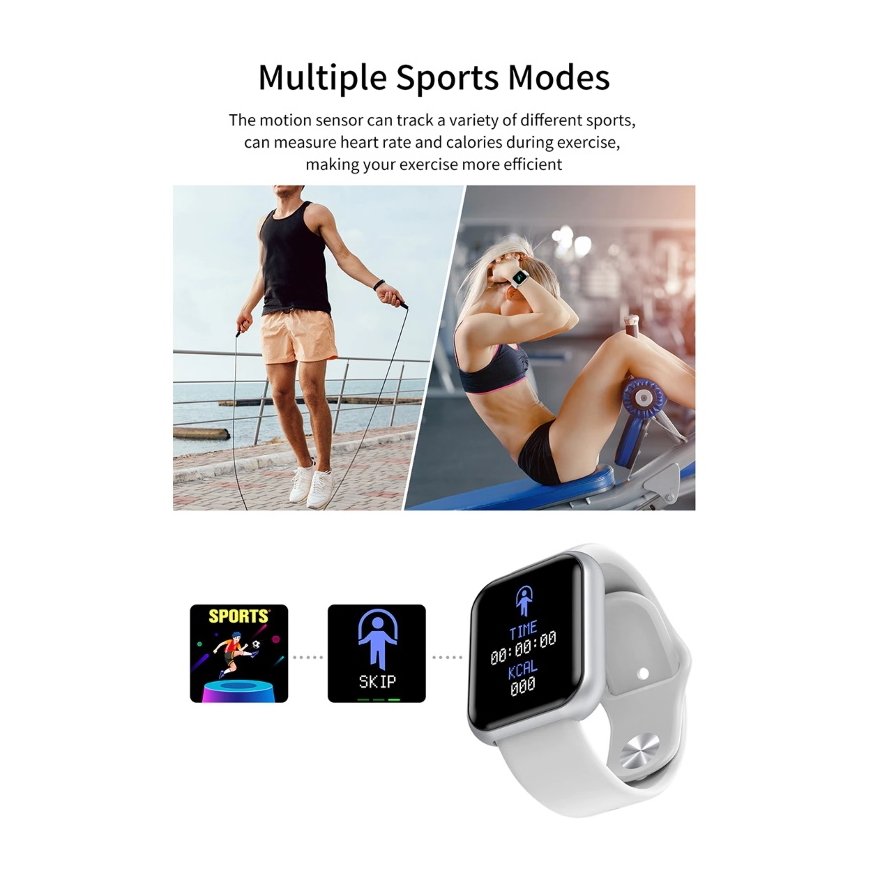 iWear M8 Smart & Fit Watch with Full Touch 1.3'' IPS Media control / HR / Blood pressure / Social Black – 8