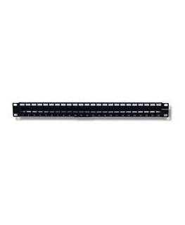 Intracom INTELLINET 720328 Intellinet Blank 24-port panel for Keystone Jack 1U 19 with cable organizer