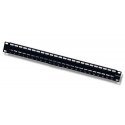 Intracom INTELLINET 720328 Intellinet Blank 24-port panel for Keystone Jack 1U 19 with cable organizer