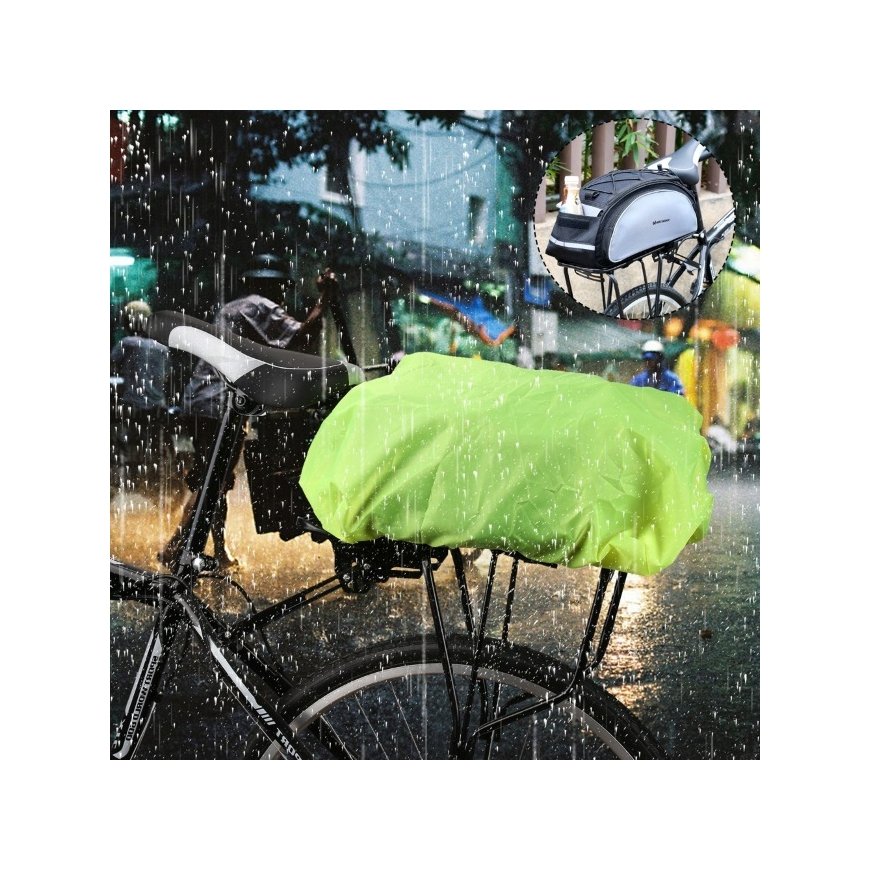 Wozinsky Universal Waterproof Rain Cover for Bike Bags or Backpacks Green – 3