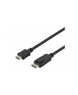 Cable DELTACO DisplayPort to HDMI, 4K UHD, 3m, black / DP-3030-K / 00110013