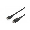 Cable DELTACO DisplayPort to HDMI, 4K UHD, 3m, black / DP-3030-K / 00110013