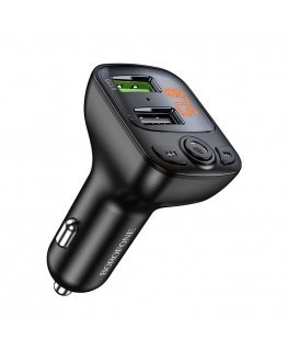Borofone BC41 Bluetooth MP3 grotuvas/FM bangų moduliatorius (laisvų rankų įranga, Micro SD, QC3.0 USB-A, USB-A 5V/1A)