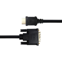 HDMI į DVI kabelis DELTACO 1080p, DVI-D Single Link, 3m, juodas / HDMI-113-K / 00100023