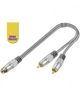Goobay HT 024 garso kabelis 0,15 m RCA 2 x RCA Pilka
