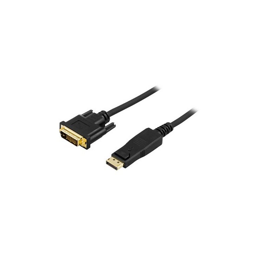 Deltaco DP-2010 serial cable Black 1 m 20-pin ha 24-pin ha