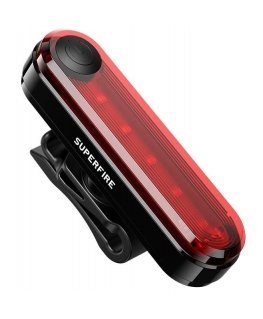 Rear bike light Superfire BTL01, USB, 230mAh