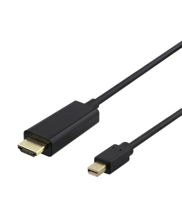 Kabelis DELTACO miniDisplayPort į HDMI, 4K UHD, 3m, juodas / 00110021