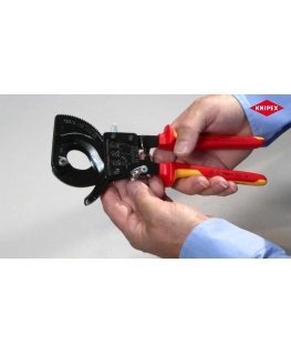 Knipex 9536250 VDE ratchet cable cutter