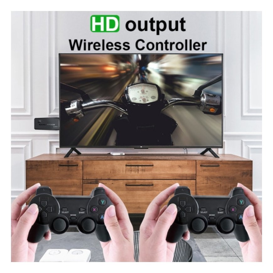 Riff PK-09 64GB TV Box HD 4K Game Hdmi Stick with 2x Wi-Fi Controllers & Multi Platform 8-64bit 4000 Games – 5