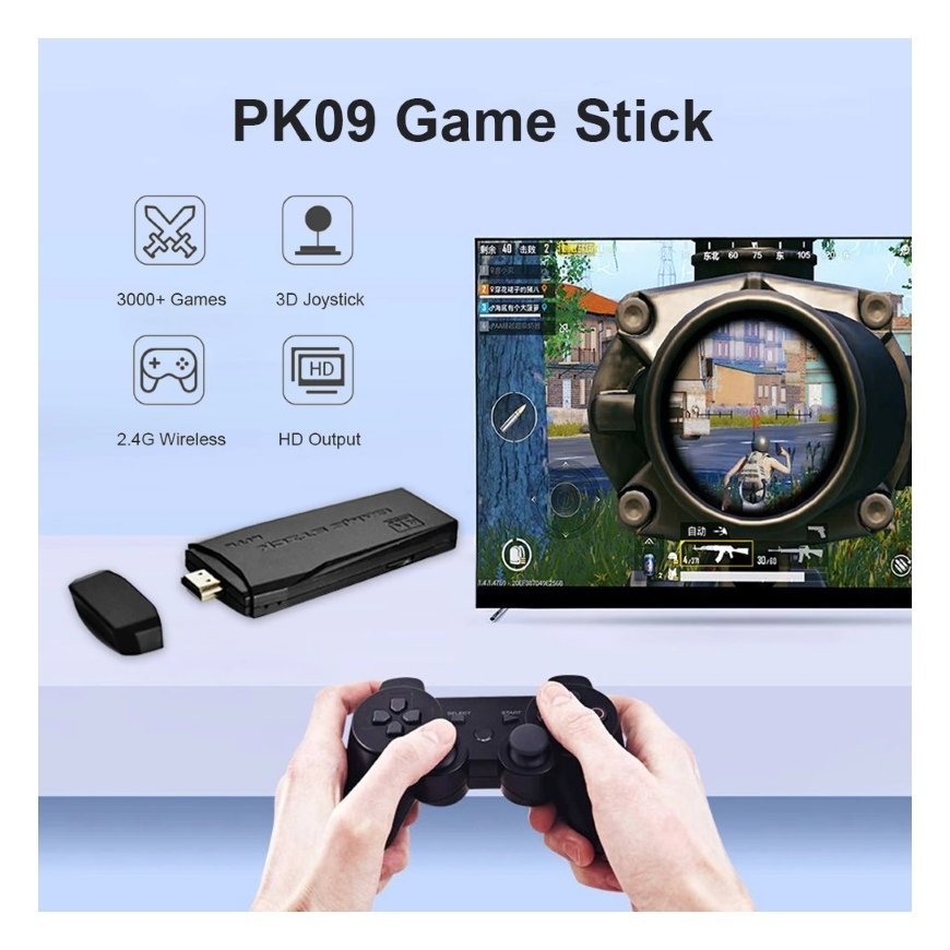 Riff PK-09 64GB TV Box HD 4K Game Hdmi Stick with 2x Wi-Fi Controllers & Multi Platform 8-64bit 4000 Games – 7