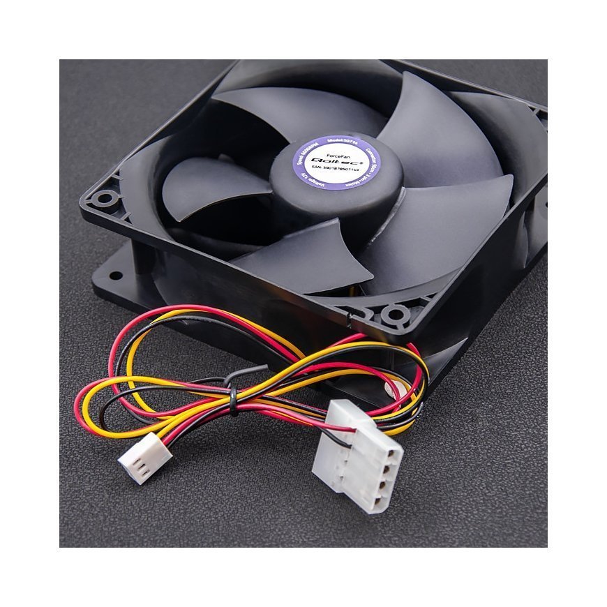 Qoltec 50714 ForceFan 6000 RPM fan | 120mm | 12V – 2