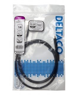 Deltaco USBC-DP100 video kabeļu aksesuārs 1 m USB Veids-C DisplayPort Melns
