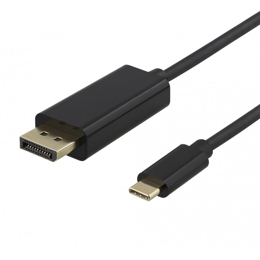 Deltaco USBC-DP100 vaizdo kabelio adapteris 1 m C tipo USB DisplayPort Juoda – 2