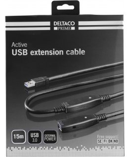 Deltaco USB3-1008 USB-kaabel 15 m USB 3.2 Gen 1 (3.1 Gen 1) USB A Must