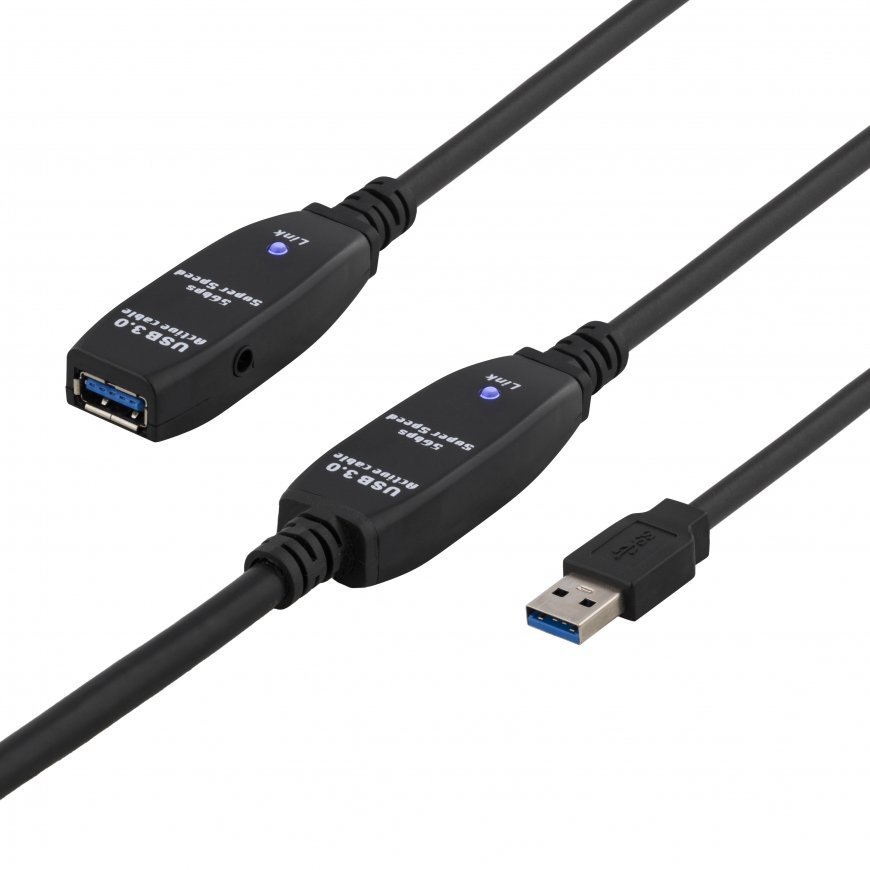 Deltaco USB3-1008 USB-kaapeli 15 m USB 3.2 Gen 1 (3.1 Gen 1) USB A Musta – 5