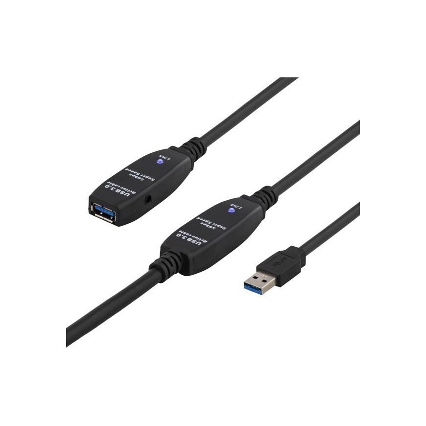 Deltaco USB3-1006 USB-kaapeli 10 m USB 3.2 Gen 1 (3.1 Gen 1) Mini-USB B USB A Musta – 5