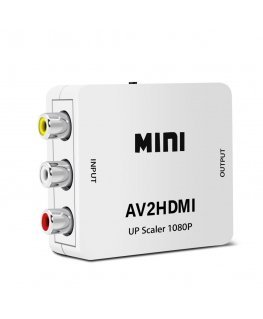 RoGer Adapter to Transfer RCA to HDMI Signal (+Audio) White