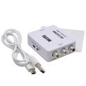 RoGer Signāla Pārveidotājs Adapteris no RCA uz HDMI (+Audio) Balts RoGer Signāla Pārveidotājs Adapteris no RCA uz HDMI (+Audio) Balts