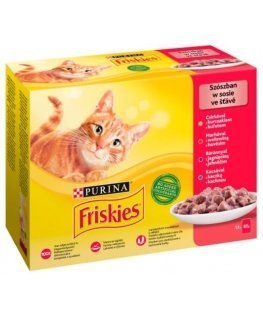 Friskies Mix gaļa - mitrā kaķu barība - 12 x 85 g