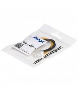 Akyga AK-CA-10 power cable Black, Yellow 0.15 m