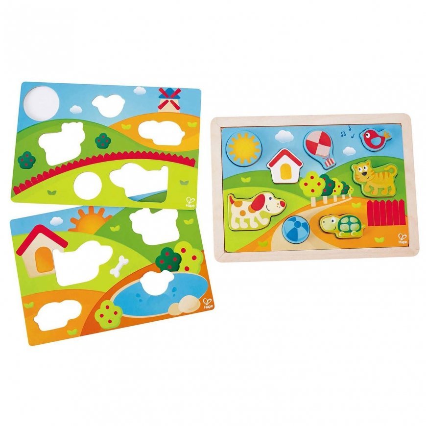 Hape Toys E1601 puzle Bīdāmā puzle 12 pcs Dzīvnieki – 3