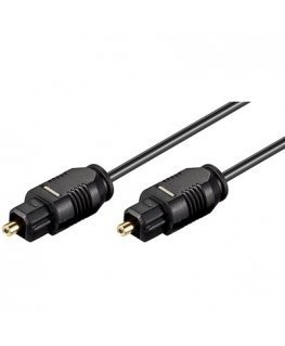Deltaco TOTO-1 audiokaabel 1 m Toslink Must