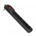 Activejet COMBO 6GN 5M black power strip with cord