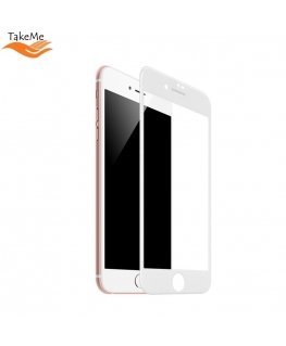 TakeMe HARD Ceramic защитное стекло на Полную поверхность экрана для Apple iPhone SE (2020) / 7 / 8 Белое