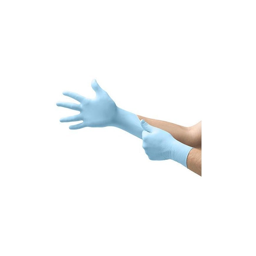Disposable gloves Ansell TouchNTuff® 92-670, 100 pcs, 0.13mm thick, size XL (9.5-10) blue – 2