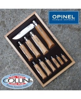 Opinel Collector Set Wood Box 10-piece Pocket Knives