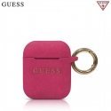 Guess GUACCSILGLFU Ultra-thin Soft Silicone protective case for AirPods Fuchsia Pink