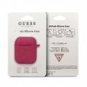 Guess GUACCSILGLFU Ultra-thin Soft Silicone protective case for AirPods Fuchsia Pink