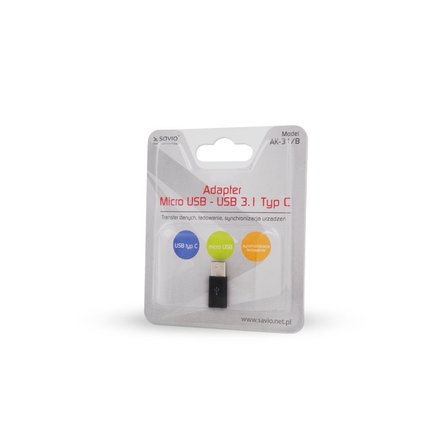 Savio AK-31/B kabeļu spraudņu pāreja USB