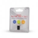 Savio AK-31/B kabeļu spraudņu pāreja USB 3.1 Type C Micro USB Melns Savio AK-31/B kabeļu spraudņu pāreja USB 3.1 Type C Micro USB Melns