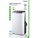 Mobile air conditioner DELTACO SMART HOME cooling/heating, R290, control via app, white / black / SH-AC01 Mobile air conditioner DELTACO SMART HOME cooling/heating, R290, control via app, white / black / SH-AC01