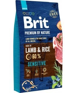BRIT PREMIUM Dog by Nature Sensitive su ėriena ir ryžiais 8kg
