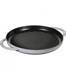 Staub grill pan induction round 30cm Graphite Grey