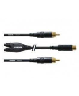 Cordial CFY 0.3 ECC audio cable 0.3 m RCA 2 x RCA Black