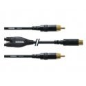 Cordial CFY 0.3 ECC audio cable 0.3 m RCA 2 x RCA Black Cordial CFY 0.3 ECC audio cable 0.3 m RCA 2 x RCA Black