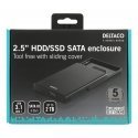 Deltaco MAP-K2568 saugojimo diskų korpusas HDD / SSD aptvaras Juoda 2.5" Deltaco MAP-K2568 saugojimo diskų korpusas HDD / SSD aptvaras Juoda 2.5"