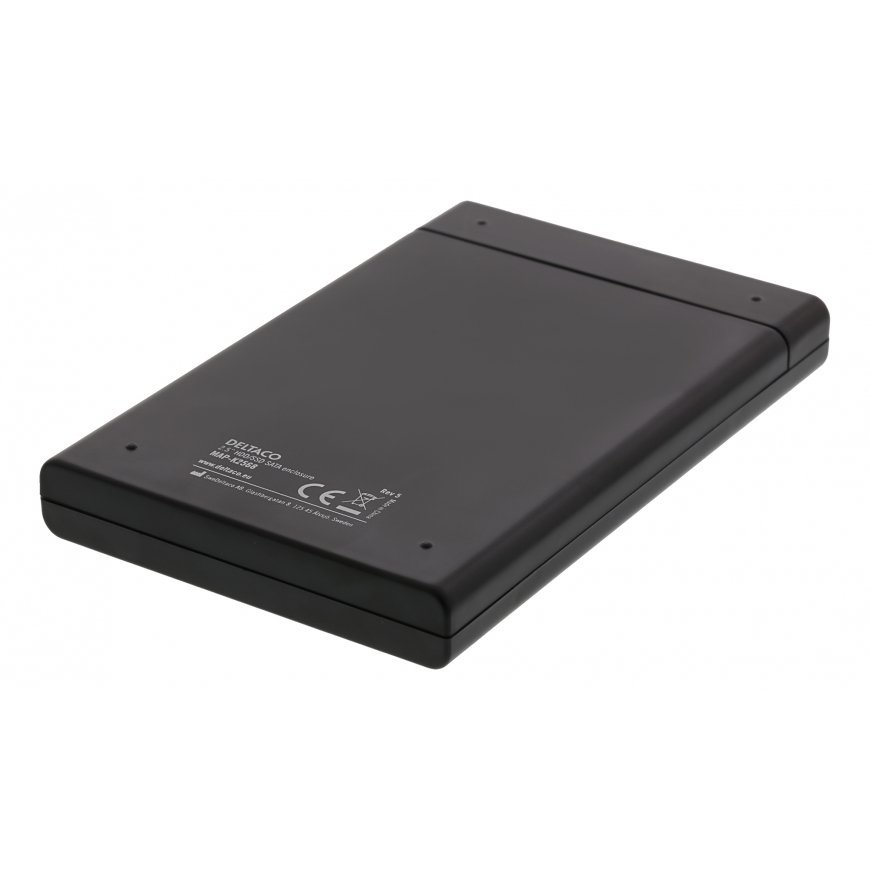 Deltaco MAP-K2568 tallennusaseman kotelo HDD-/SSD-kotelo Musta 2.5" – 4