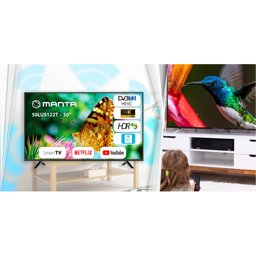MANTA 50" 50LUS122T UHD televizorius, SmartTV – 8