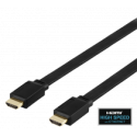 Flat High Speed HDMI cable DELTACO with Ethernet, 4K UHD, 3m, black / HDMI-1030F-K / 00100009 Flat High Speed HDMI cable DELTACO with Ethernet, 4K UHD, 3m, black / HDMI-1030F-K / 00100009