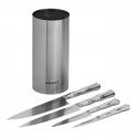 Samura BAMBOO Knife Set of 4pcs + Stainless steel Universal Knife Holder from AUS 8 Japanese steel 59 HRC Samura BAMBOO Knife Set of 4pcs + Stainless steel Universal Knife Holder from AUS 8 Japanese steel 59 HRC
