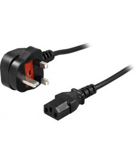 Deltaco DEL-109UK-10 virtajohto Musta 2 m C13 liitin BS 1363
